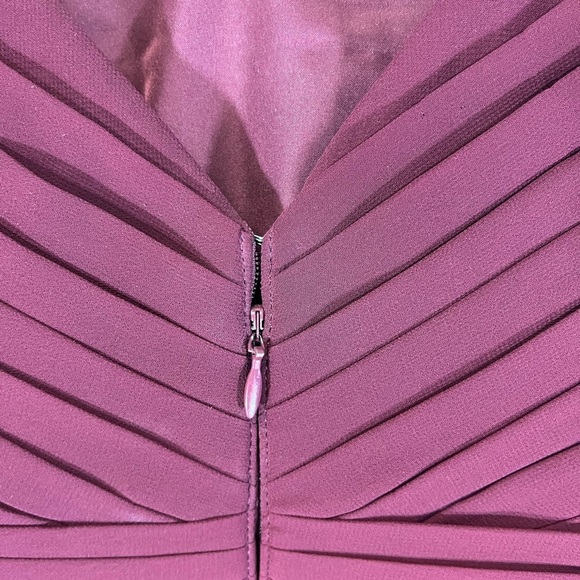 Azazie Grace Cabernet A-Line Pleated Chiffon Dress Tank Style Pleats Size A0 - Picture 10 of 15